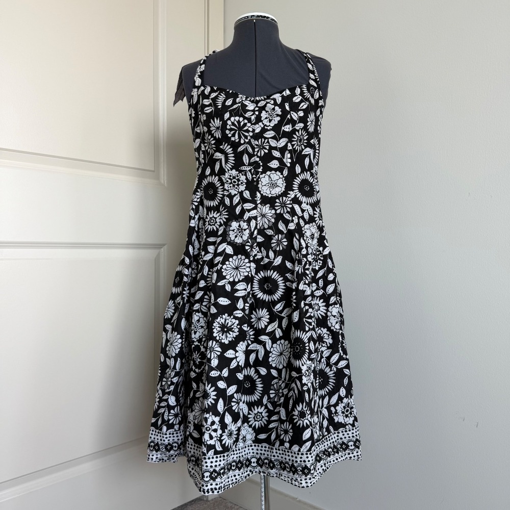 Vintage 90s 100% Cotton Classic Floral Print A-Line Sundress